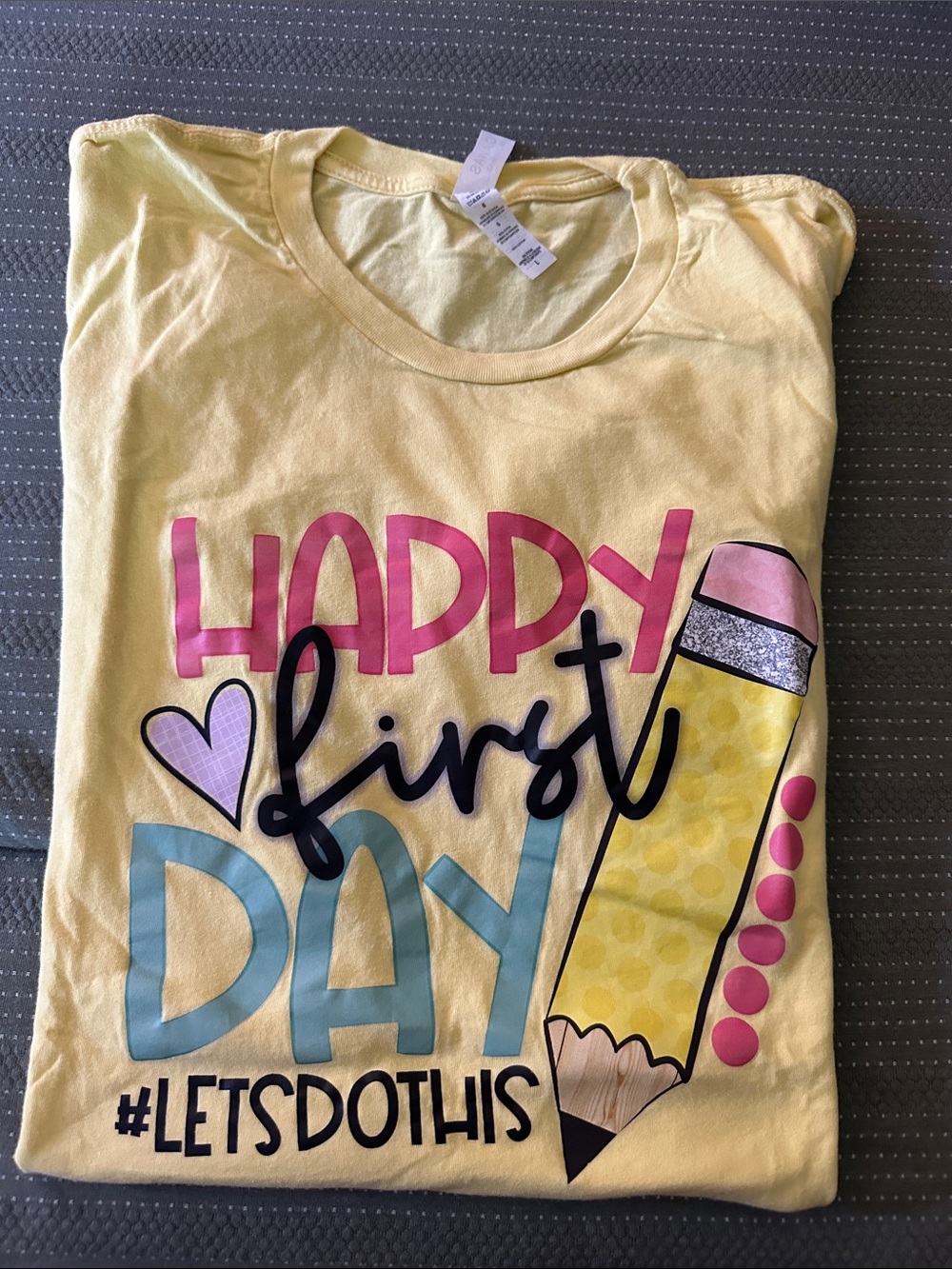Woman’s ' Multicolor Teacher Short Sleeve Tees - No Brand - Picture 3 of 6